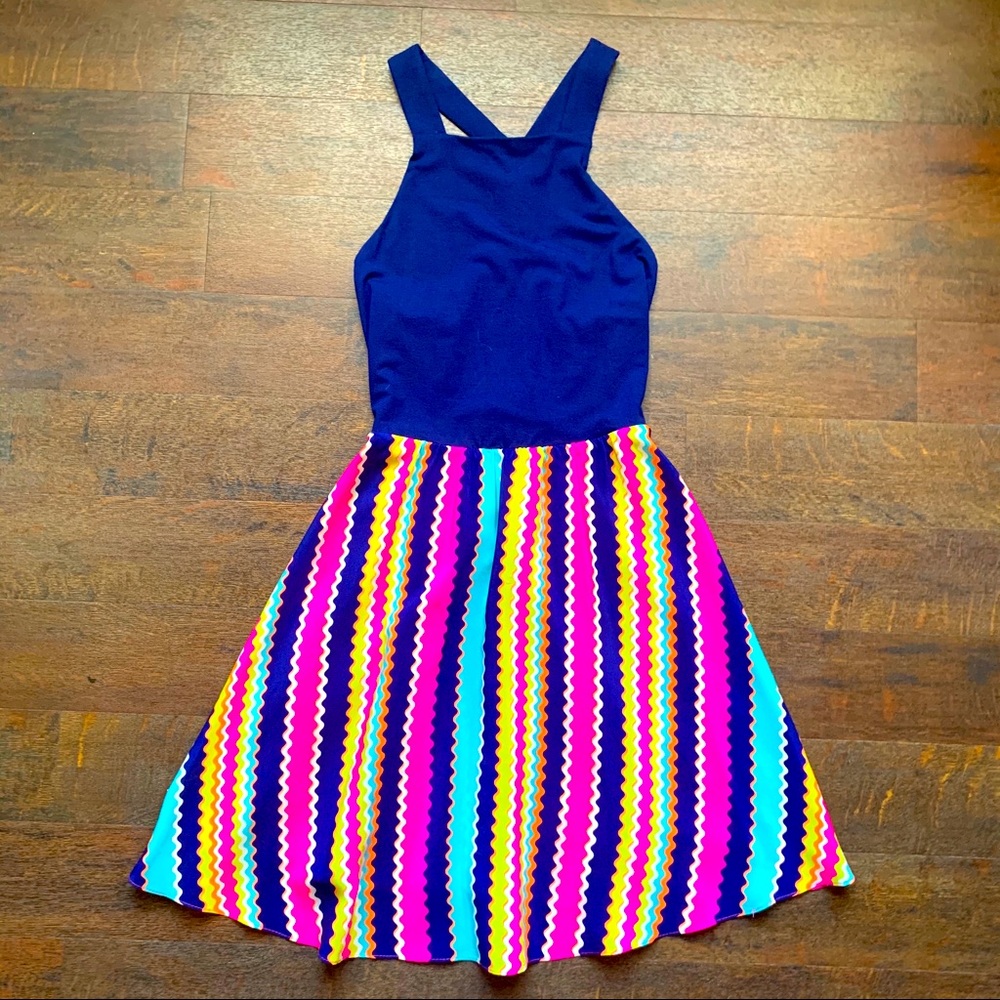 Alice & Trixie cobalt and magenta dress